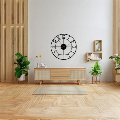 Modern Metal Wall clock with Latin Numerals, Large Wall Clock. H103