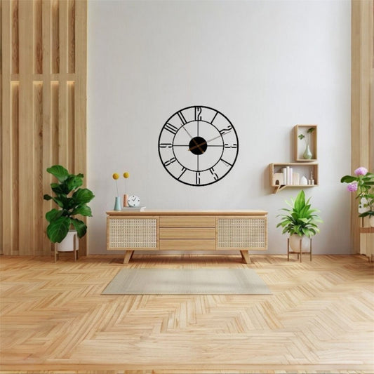 Modern Metal Wall clock with Latin Numerals, Large Wall Clock. H103