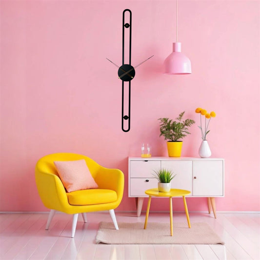 ساعة حائط معدنية طولية 110 سم × 16 سم