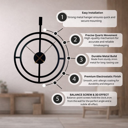 Unique Modern Metal wall Clock ref 001