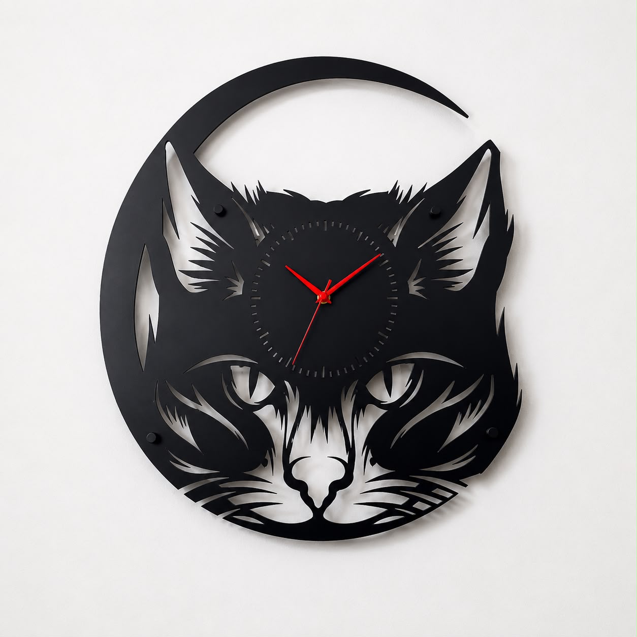 Luxurious Cat Metal wall clock 68X64cm