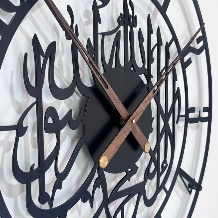 Metal islamic wall clock 64X64 cm